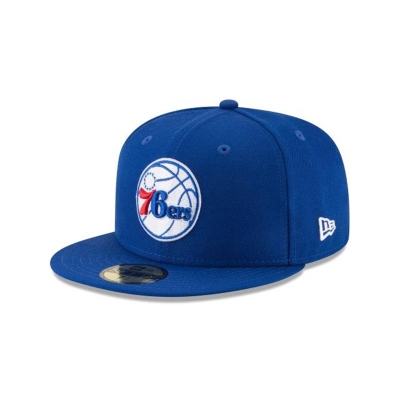 Blue Philadelphia 76ers Hat - New Era NBA Team Color 59FIFTY Fitted Caps USA7532460